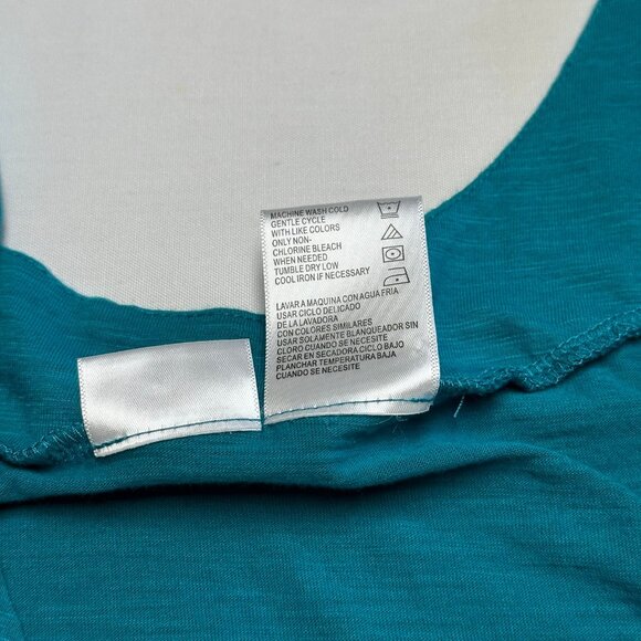 Y2K No Boundaries Blue Short Sleeve Top Size Large Side Tie Preppy 2000s - Picture 7 of 7